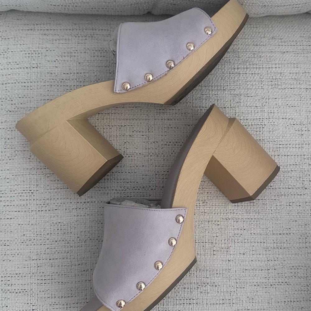 Woman's Franco Sarto Womens Capri 3 Clog Sandal in Soft Lilac size 8.5 - Picture 3 of 9